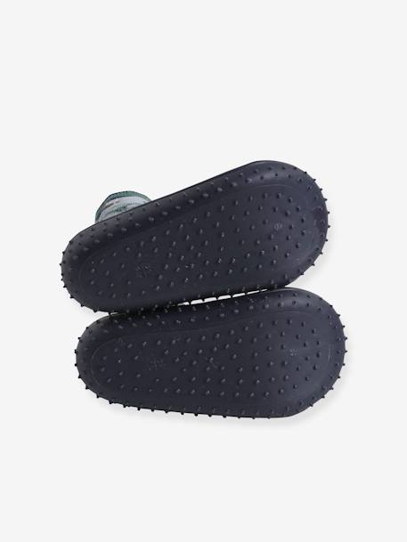 Zapatillas de casa infantiles estilo calcetines y antideslizantes gris jaspeado 