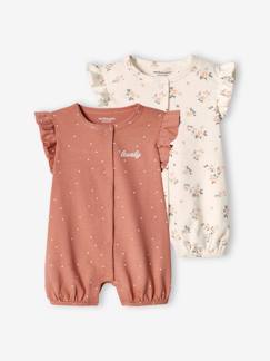 Bebé-Pijamas-Pack de 2 mono short «Lovely» para bebé