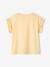 Camiseta con motivo irisado y manga corta con volantes para niña amarillo pálido+azul marino+crudo+malva+melocotón 