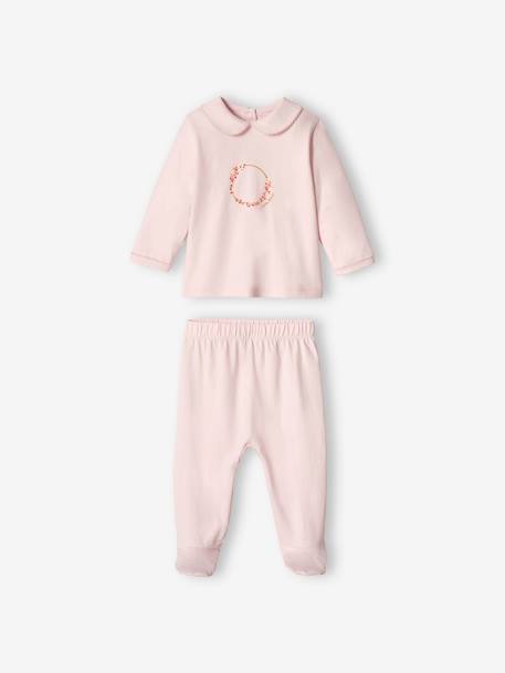 Pack de 2 pijamas de punto para bebé niña lila pulverizado 