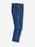 Pantalón estilo «paperbag» con bordado de flores para niña azul jeans+doble stone 