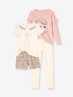 Niña-Pijamas-Lote pijama + pijama corto de estilo bohemio para niña