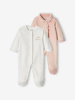 Bebé-Pijamas-Lote de 2 peleles «Corazón» de terciopelo para bebé