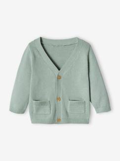 Bebé-Sudaderas, jerséis y chaquetas de punto-Chaqueta de punto con bolsillos fantasía para bebé niño