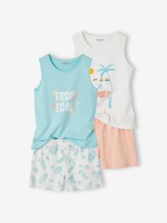Niña-Pack de 2 pijamas con short «Tropical» para niña
