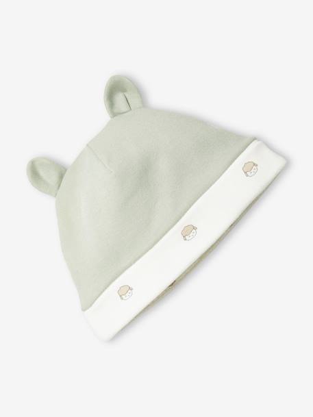 Kit para recién nacido con 6 prendas personalizables + bolsa de tela malva+verde agua 