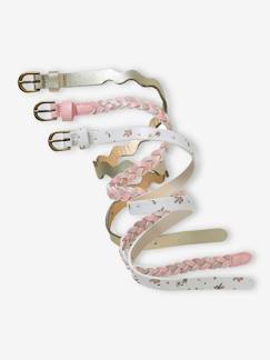 Niña-Accesorios-Pack de 3 cinturones finos para niña