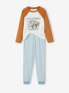 Niño-Pijamas -Pijama de mangas raglán con rinoceronte para niño