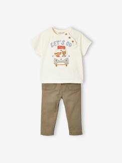 Bebé-Conjunto de camiseta de manga corta + pantalón para bebé