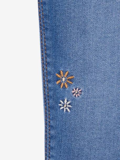 Treggings bordados de felpa efecto denim, para niña AZUL CLARO LISO CON MOTIVOS+AZUL MEDIO LISO CON MOTIVOS+denim gris+stone 