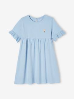 Niña-Vestidos-Vestido de manga corta de bordado inglés para niña