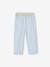 Pantalón pesquero «paperbag» con cinturón de flores para niña azul claro 