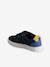 Zapatillas de piel con cierre autoadherente para niño, especial autonomía azul marino+beige 