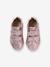 Zapatillas de piel con cierre autoadherente para niña, especial autonomía AMARILLO CLARO METALIZADO+AZUL MEDIO LISO+rosa rosa pálido 
