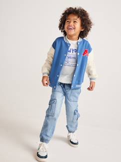 Niño-Pantalón cargo de denim fácil de vestir para niño
