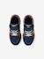 Zapatillas deportivas infantiles con cordones y tiras autoadherentes azul marino 