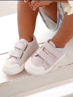 Calzado-Calzado bebé (17-26)-Zapatillas deportivas de lona con tiras autoadherentes bebé niña