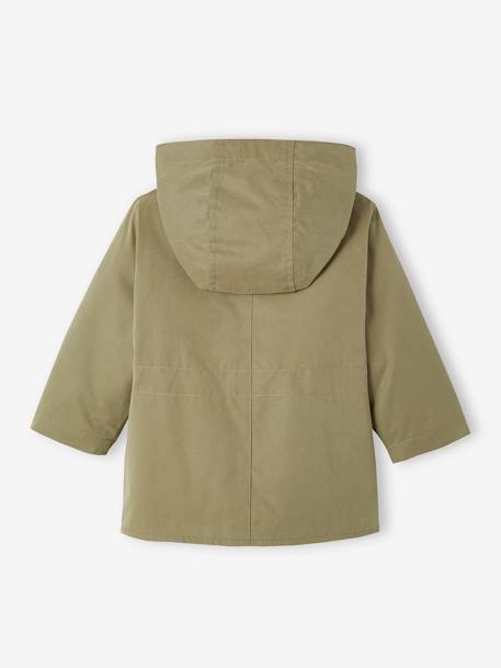 Parka 3 en 1 con cazadora desmontable para bebé caqui 