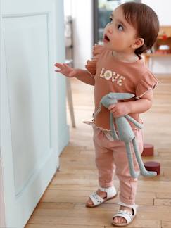 Bebé-Pantalones, vaqueros -Pantalón «paperbag» con cinturón para bebé