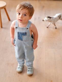 Bebé-Peto vaquero con bolsillos a contraste para bebé