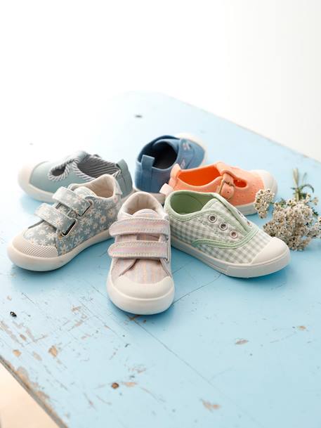 Zapatos tipo de lona para bebé rayas azul -