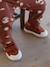 Zapatillas de tela con cierre autoadherente, bebé niño marrón+VERDE CLARO LISO 