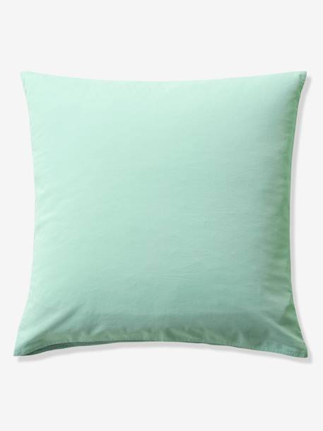 Conjunto infantil de dos colores: funda nórdica + funda de almohada de gasa de algodón AZUL MEDIO LISO+ROSA MEDIO LISO+verde esmeralda 