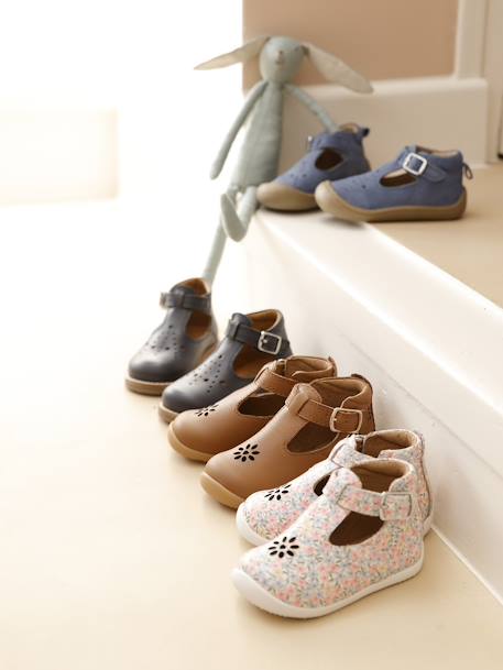 Sandalias de piel para bebé camello 