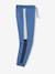 Pantalón deportivo de felpa con bandas bicolores a los lados, para niña azul eléctrico+GRIS MEDIO JASPEADO+GRIS OSCURO LISO CON MOTIVOS+NEGRO OSCURO LISO CON MOTIVOS+verde 