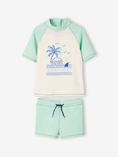 Niño-Conjunto de bañador anti-UV para niño - Camiseta + bóxer
