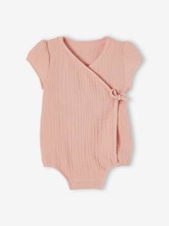 -Body personalizable de gasa de algodón con abertura de recién nacidos para bebé