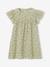 Vestido de gasa de algodón estampado con mangas mariposa, para niña AZUL CLARO ESTAMPADO+teja+verde agua 