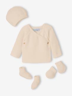 Bebé-Accesorios-Otros accesorios-Conjunto para recién nacido con 4 prendas de punto tricot para bebé