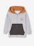 Sudadera con cremallera y capucha «colorblock» para niño gris jaspeado 