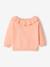 Jersey con volante en el cuello para bebé amarillo pastel+rosa rosa pálido 