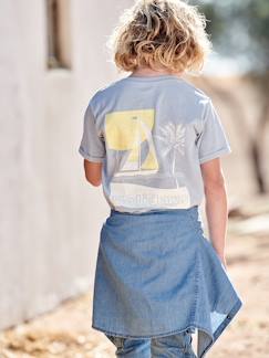 camisetas-Camiseta con motivo grande de barco en la espalda para niño