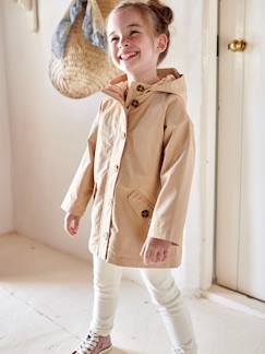 Niña-Abrigos y chaquetas-Abrigos y parkas-Trench con capucha especial para entretiempo para niña