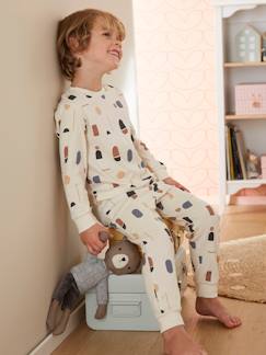 -Pijama con un lado con estampado geométrico para niño