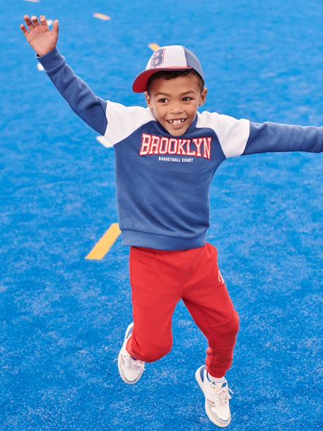 Sudadera deportiva «colorblock» del equipo de Brooklyn para niño azul eléctrico 