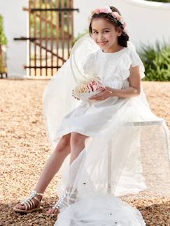Niña-Vestidos-Vestido de fiesta con detalles de bordado inglés para niña