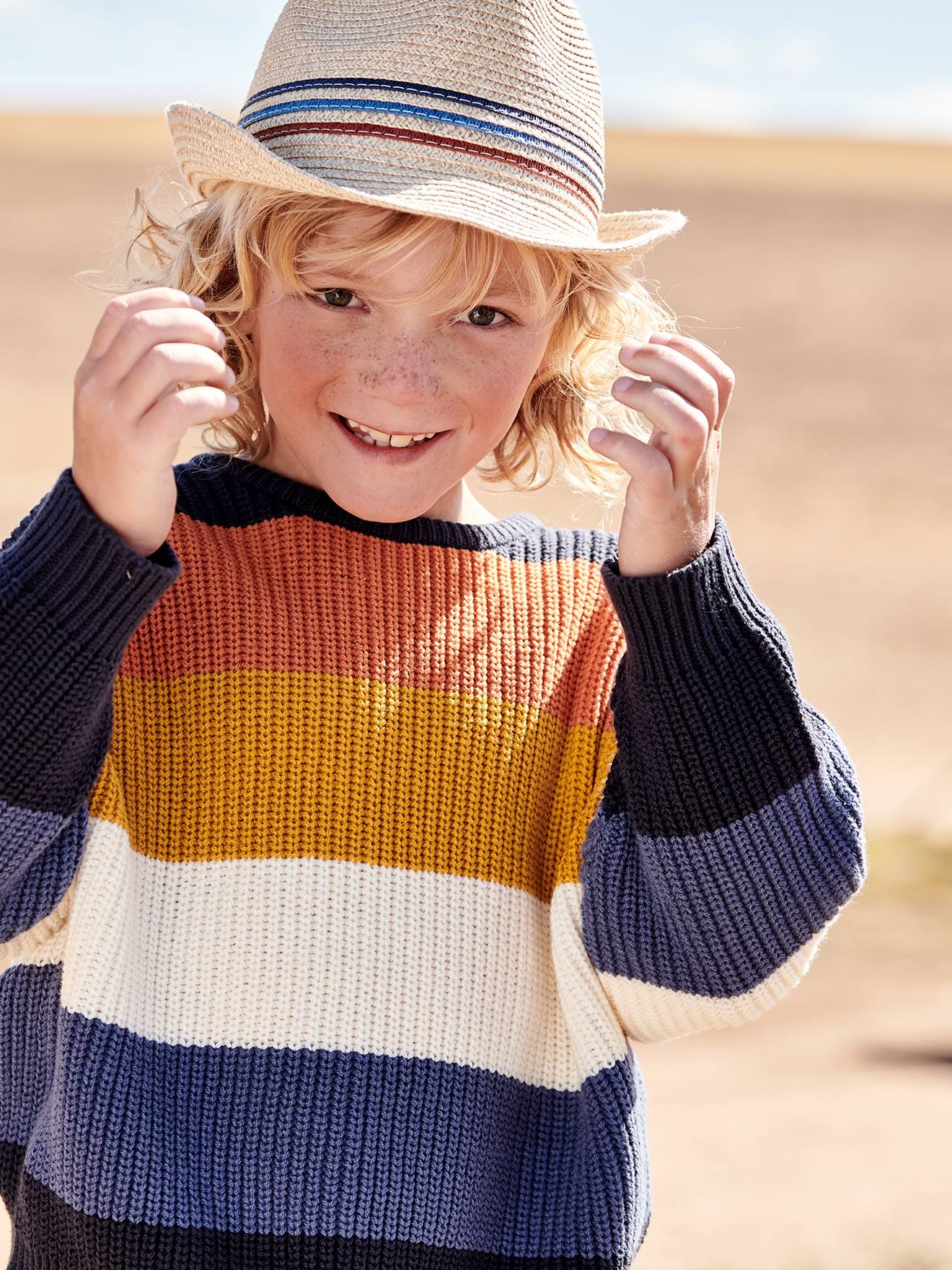 Jersey a rayas de colores para niño - multicolor