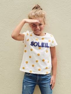 Niña-Camisetas-Camiseta con flores en relieve, para niña