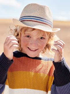 Niño-Accesorios-Sombrero Panamá estilo paja, para niño