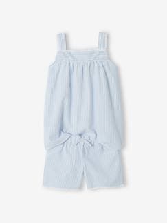 Niña-Pijamas-Pijama con short a rayas para niña