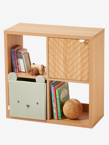 Mueble de organización con 4 casilleros marrón 