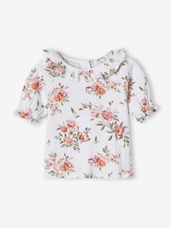Bebé-Camisetas-Camisetas-Camiseta de punto calado con flores para bebé