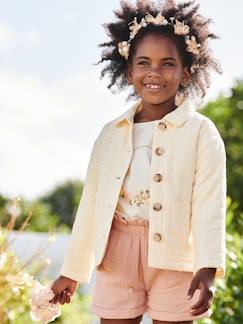 Niña-Abrigos y chaquetas-Chaqueta de bordado inglés para niña