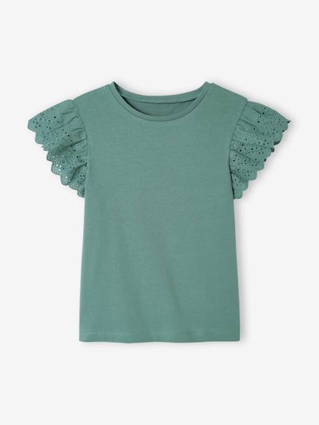 Conjunto de camiseta anudada y pantalón vaporoso estampado, para niña AMARILLO MEDIO LISO+AZUL FUERTE LISO+coral+verde esmeralda 