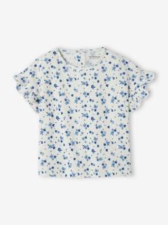 -Camiseta de punto calado con flores para bebé