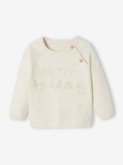 Bebé-Sudaderas, jerséis y chaquetas de punto-Jersey «Petit trésor» para bebé